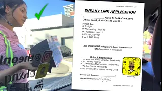 Giving My SNEAKY LINK Application To DRIVE THRU Workers!