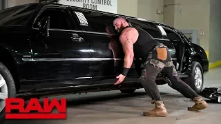 Furious Braun Strowman pushes over Mr. McMahon's limousine: Raw, Jan. 14, 2019