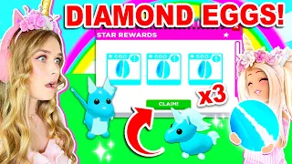 UNLOCKING STAR REWARDS AND HATCHING DIAMOND EGGS IN ADOPT ME! (ROBLOX)