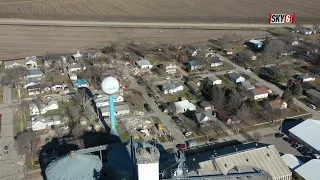 Drone video from Rudd, IA following tornado on December 15, 2021