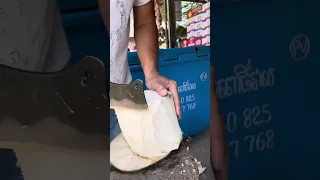 coconut cutting skill,peel style