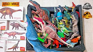 NEW Colossal BOX of Jurassic World Dinosaurs! Spinosaurus, Giganotosaurus, Therizinosaurus, Raptor