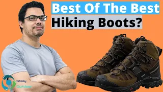 THE BEST PREMIUM HIKING BOOTS! SALOMON Men's Quest 4 GTX High Rise Hiking Boots Honest Review!