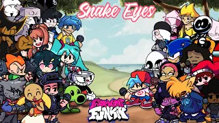 🎤🎶Snake Eyes But Every Turn a Different Character sings《FNF Snake Eyes》