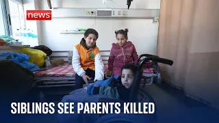 Israel-Hamas war: Palestinian siblings see parents killed in IDF raid