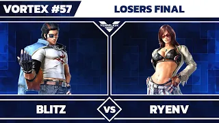 [Vortex #57] BLITZ vs VMLN | RyenV - Losers Final - Tekken 7