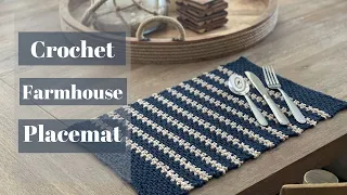 Farmhouse Placemat Crochet Tutorial LIVE and Q&A