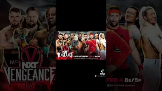 Official Match Card For NXT: Vengeance Day 2023! Riptide By Beartooth!