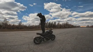 Дешевый дрифт | MT 09 - XSR 900 | Stunt practice