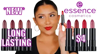 *NEW* ESSENCE LONG LASTING LIPSTICKS ALL SAHDES + NATURAL LIGHTING LIP SWATCHES | MagdalineJanet