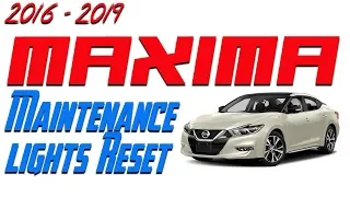 How to reset maintenance reminder lights - 2016 to 2019 Nissan Maxima