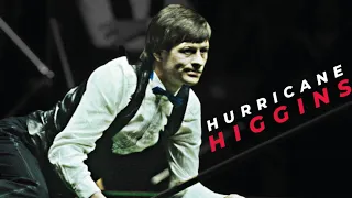 Alex Higgins doing Alex Higgins things at the 1985 Masters