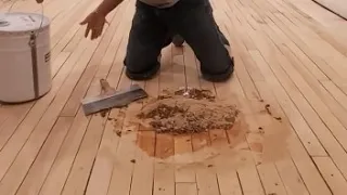 How to make wood floor filler