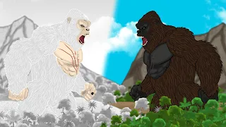 White MonsterVerse : KONG vs. WHITE KONG : Two Kong battle! | PANDY 84