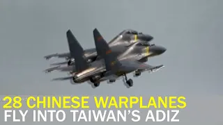 28 Chinese warplanes make incursion into Taiwan ADIZ | Taiwan News | RTI