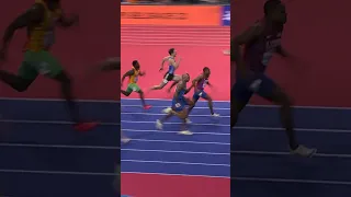 So close 😮‍💨 🇮🇹's Marcell Jacobs storms to 60m glory 🔥 #sports #athletics #italy #running