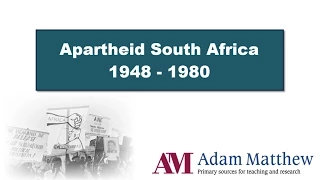 Webinar: Apartheid South Africa 1948 - 1980