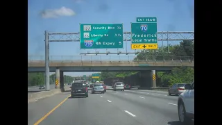 I-695  Baltimore Beltway from Exit15 to Exit35 make a round trip,  Baltimore   Maryland   4K Highw