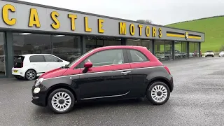 2016 FIAT 500 1.2 LOUNGE With Black / Red two tone paint & only 6,000 miles for sale Castle Motors