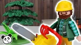 PLAYMOBIL Holzfäller mit Traktor ⛏ Spielzeug ausgepackt&angespielt - Pandido TV #VinesDC_HD