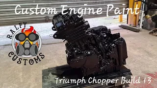 How To Custom Paint Engines Handmade Triumph Chopper Builder