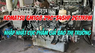 Bán Động Cơ Thủy Komatsu 6M108-2 290~345hp 2617rpm Turbo Nhật Chỉ 98tr 0966,435,335 Ẩn| Tâm Vlog