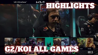 G2 vs KOI - All Games (Bo3) Highlights | Day 2 LEC Spring 2023 Group Stage | G2 Esports vs KOI