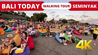 Bali Beach walk in SEMINYAK BALI Indonesia | So many people came to watch the sunset