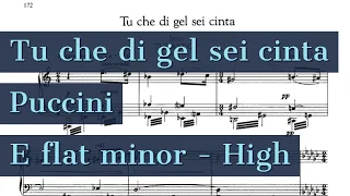 Tu che di gel sei cinta Piano Accompaniment Turnadot Puccini Karaoke Aria