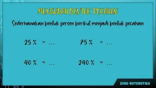 Mengubah Persen ke Pecahan