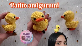 Crocheted amigurumi duck clip (duck on the head)