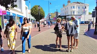 Eastbourne England town center | Eastbourne Relaxing summer walk  | UK's sunniest place 🌞