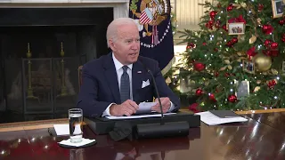 President Biden and Vice President Harris Attend a Meeting on COVID-19