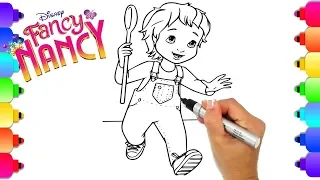 Learn How to Draw JoJo from Disney's Hit New Show Fancy Nancy | Fancy Nancy Coloring Pages for Kids