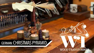 German Christmas pyramid - carousel with candle ​⁠