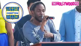 Kendrick Lamar Is Honored By The Mayor With A Full Ceremony & Key To The City Of Compton, California