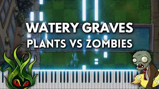 Watery Graves - Piano Tutorial / Cover (Plants vs. Zombies) FREE MIDI