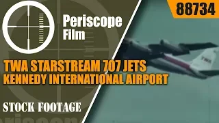 TWA STARSTREAM 707 JETS / KENNEDY INTERNATIONAL AIRPORT TERMINAL SILENT FILM 88734