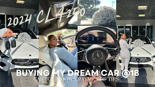 BUYING MY DREAM CAR AT 18 | 2024 MERCEDES BENZ CLA 250 + Car Tour, Drive W/ Me, & Tips
