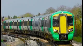 Southern Class 377/7 - 377703 Arrives At Coulsdon Town - Saturday 30th March 2019