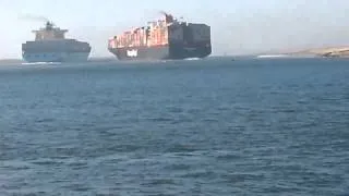 Столкновение контейнеровозов в Суэцком канале 29 сентября 2014