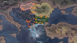 Hoi4 battle royale in the Balkans - timelapse