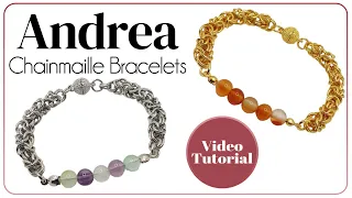 Andrea Chainmaille Gemstone Bracelet Tutorial