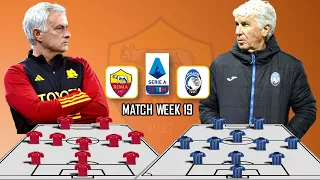 A.S ROMA VS ATALANTA | MOURINHO VS GASPERINI POTENTIAL STARTING LINEUP SERIE A 2024 MATCH WEEK 19