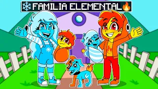 ¡LA NUEVA FAMILIA ELEMENTAL en MINECRAFT! 🔥💖❄️