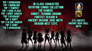 TOP STG Season 8 Ranked Combo Collection With ADJ Meta 10 Character Played By Me : Dragon Nest ExFC