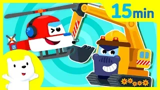 New Tidi Car Songs Compilation+ | Excavator Helicopter and More | Tidi Songs for Children ★TidiKids