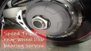 Triumph Speed Triple Servicing - Rear wheel bearing regrease