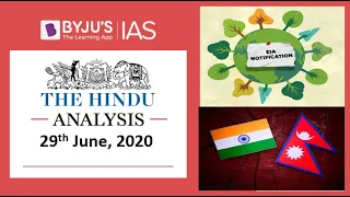 'The Hindu' Analysis for 29th June, 2020. (Current Affairs for UPSC/IAS)