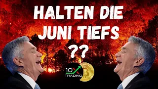 AKTIEN - HALTEN DIE JUNI TIEFS ? Jerome Powell will den CRASH ! S&P 500 Nasdaq Bitcoin Zinsen